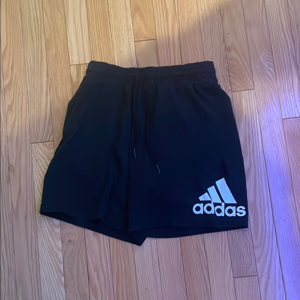 Adidas Black Athletic Shorts with Elastic Waistband